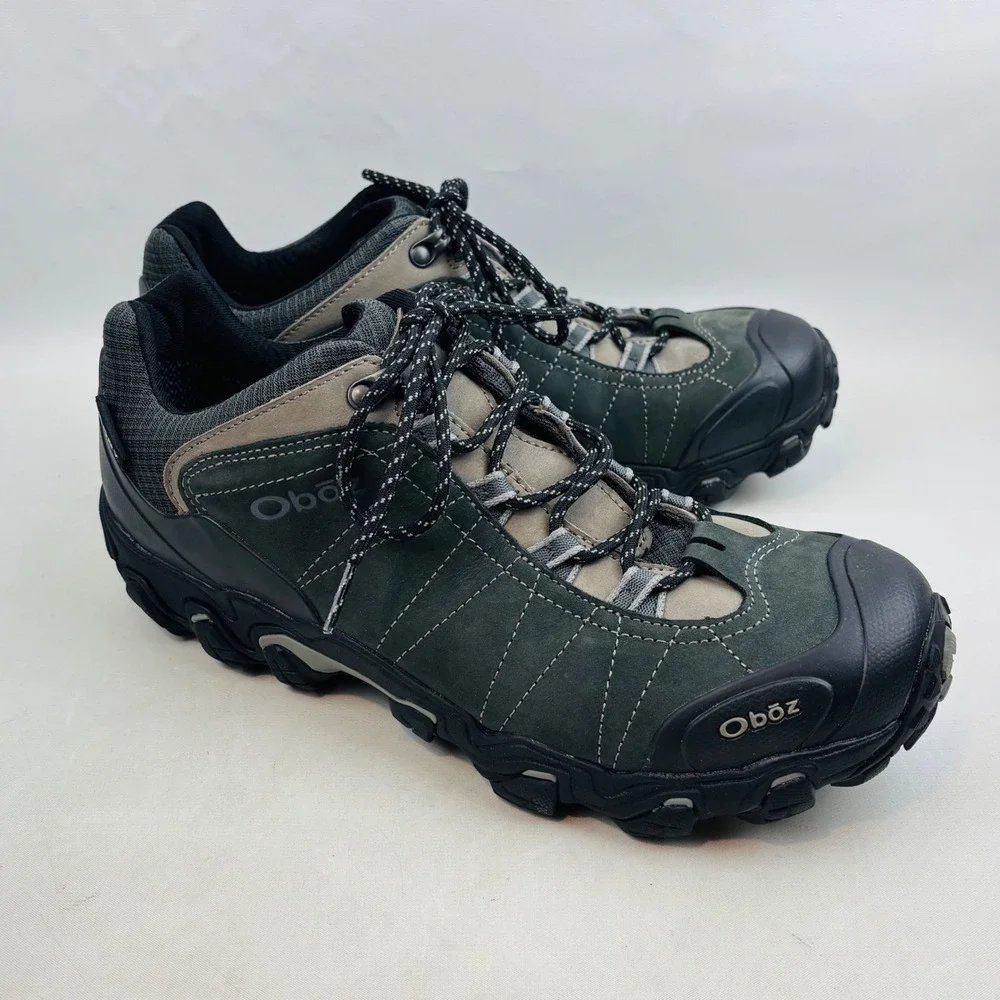Oboz Bridger‎ Low Hiking Boot Mens 11.5 Dark Shadow Waterproof Trail Shoes 22701